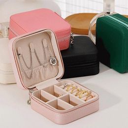 Jewellery Pouches Travel Portable Mini Storage Box Ring Necklace Stud Earrings Zipper Case Jewellery Display Boxes