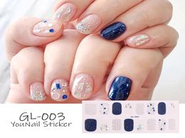 20PCSLot Glitter Series Powder Sequins Fashion Nail Art Stickers Collection Manicure DIY Nail Polish Strips Wraps for Party Decor3415522