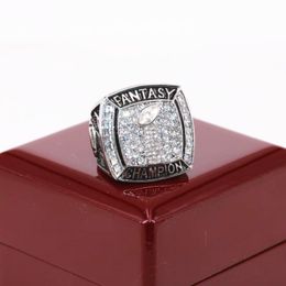 Factory Wholesale Price 2018 Fantasy Football Champion Ring USA Size 7 To 15 With Wooden Display Box Drop Shipping 2823