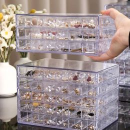 Multi-layer Jewellery Storage Box with Large Capacity Dustproof and Anti-oxidation Earring Box for Home Use 240430