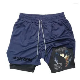 Men's Shorts Anime Gym Men Fitness Sports Jogging Sportwear Training Sport Male Summer Performance