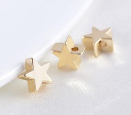 100pcs 5mm Star Beads Gold plated spacer Beads Jewerly Accessories Jewelry Making findings3485491