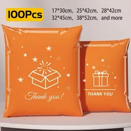 Storage Bags Orange Mailing To Pack Products 100 Poly Mailer Courier Custom Packaging Logo Letter Set Envelope Sending Skyagain