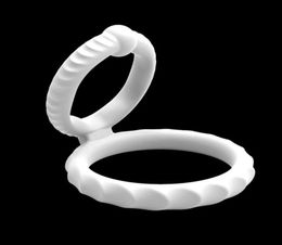 Cockrings Silicone Dual Penis Ring Premium Stretchy Longer Harder Stronger Erection Cock Enhancing Sex Toy For Man Or Couples Play7650512