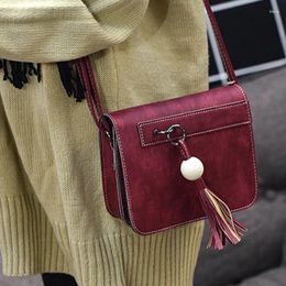 Shoulder Bags Women Messenger Bag Casual Wild PU Leather Tassel Crossbody Handbag Fashion Diagonal Mini Small Bolsa Feminina