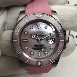 Designer Watch reloj watches AAA Mechanical Watch Lao Jia Pink Shell Face Water Ghost Fully Automatic Mechanical Watch Mens Watch qs06