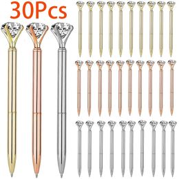 30Pcs Diamond Pens with Crystal Diamond Ballpoint Pens Metal Pens with Black Ink Cute Ballpoint Pens Beautiful Wedding Pens 240430