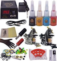 Professional Complete Tattoo Kit Tattoo Starter Set Body Art kit 2 gun Machines YLTT1 1037007