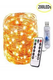 5M20M LED String Lights Garland Street Fairy Lamps Christmas Outdoor Remote For Patio Garden Home Tree Wedding Decoration343b6395105