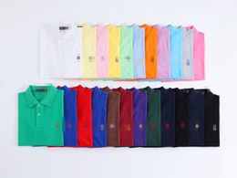 Brand clothing new high-quality summer men's T-shirt embroidered polo shirt casual sports men's pure cotton short sleeved exquisite business T-shirt