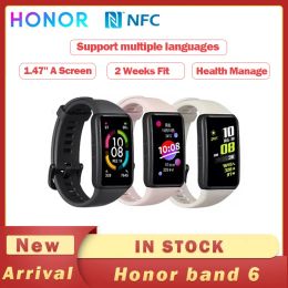 Wristbands Huawei Honour Band 6 Smart Wristband 1.47 inch AMOLED Colour Touchscreen Blood Oxygen Heart Rate Sleep Nap Stress