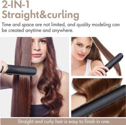 Wireless straight board paper clip roll dual-purpose long endurance straightening board perm, negative ion non damaging hair styling device