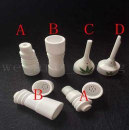 New Design Ceramic nails 14mm18mm male or female Domeless Ceramic nails Ceramic Carb Cap vs GR2 Titanium Nail Quartz nail7907802