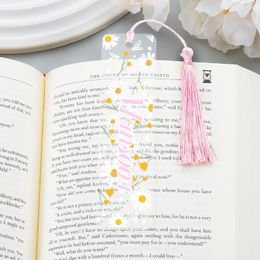 Personalised Custom Name Bookmark For Friend Flower Book Mark Birthday Gift Women Men Bookmarks With 15 Colours Tassel