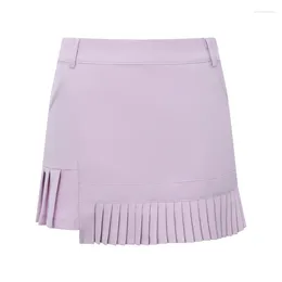 Skirts 2024 Women's Korean Version Quick Drying Pleated Skirt Golf Anti Glare Badminton Fashionable And Breathable Slim Fit