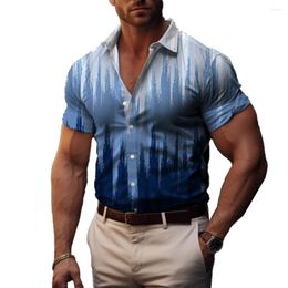 Ethnic Clothing Short Sleeve Shirt Daily Holiday Bussiness Button Down Casual Collared Office Party T Dress Up Polyester