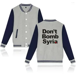 Men's Hoodies Latest Don Bomb T Syrian Print Fashion Hip Hop Baseball Jacket Men Women Casual Long Sleeve Jackets Sweater Coats