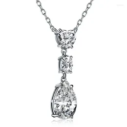 Chains Cross Border S925 Sterling Silver Droplet Necklace Set With Zircon Tassels And Fashionable Simulation Diamonds