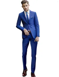 Men's Suits Slim Fit Suit Two Pieces Set Buttons Coat Pants