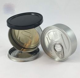 Hand Closed Strain Tin Can smart cans handed sealed smart bud jar for dry herb flower packaging Tuna Can Hoop Ring4204329