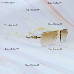 White Sun Glasses Small Diamond Cut Sunglasses Real Buffalo Horn Stylish Vintage Carter Eyewear Gold Frame Original edition