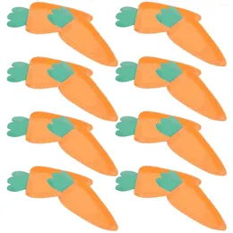 Disposable Dinnerware 24 Pcs Carrot Paper Plate Fruit Plates Shape Party Delicate Cake Multi-function Dinner Gathering Convenient