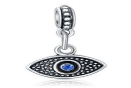 Fits Sterling Silver Turkey Eye Blue Evil Eye Beads Charms For Diy European Style Charm Chain Fashion DIY Jewelry4324813