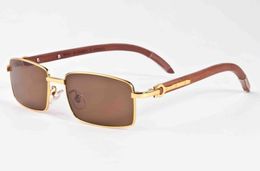 Men Women Sunglasses Fashion Sports Wood Frame Buffalo Horn Sun glasses For Woman Semi Rimless Eyeglasses9391038