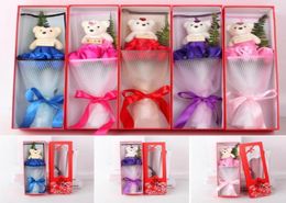 Soap Rose Flower Cute Bear Teddy Bear Girlfriend Valentine039s Day Gift16333998