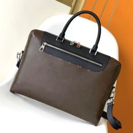 10A High quality Porte-Documents Jour Designer Briefcase Black Handbag Luxury Business Man Laptop Bag Brief Case womens bag mens bag l ouis v uttion 1:1 N48260