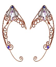 Ear Clip Earrings Wrap Butterflies Nocuffs Wing Elf Cuff Wedding Filigree Fairy Crystal Jewelryzircon Elves 2207125706495