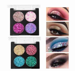HANDAIYAN Makeup 4 Colors Glitter Eyeshadow Palette Waterproof Fashion Eye Shadow Nude Makeup Set 2019 Cosmetics TSLM15235613