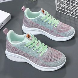 Casual Shoes Women Sneakers 2024 Autumn Fashion Woven Mesh Breathable Woman Flat Soft Solid Colour Sports Tenis Feminino