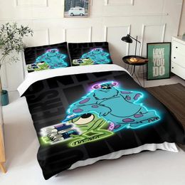 Bedding Sets Monster University Duvet Cover Set 3d Children'S With Pillowcase 3-Piece 1 Quilt King Size Twin