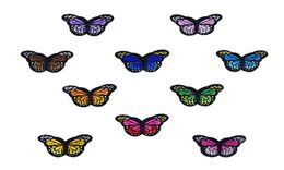 10 PCS Lovely Embroidered Small Size Butterfly Patches for Girls Sweater Ironing on Transfer Embroidery Patches for Sewing Accesso8411293