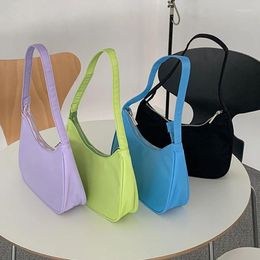 Shoulder Bags Nylon Candy Colours Small For Women 2024 Fashion Lady Handbags And Purses Female Armpit Bag Travel Hand