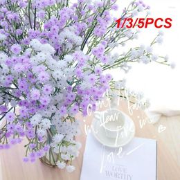 Decorative Flowers 1/3/5PCS 90Heads 52cm Babies Breath Artificial Plastic Gypsophila Floral Bouquets Arrangement For Wedding Home