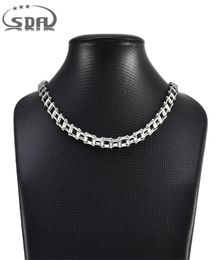 SDA New Fashion Motorcycles Chain Necklace 7mm45cm Long Biker Chain Stainless steel cuban Chain Man Woman Neckalce 2010134480995