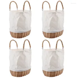 Shopping Bags 4X Bag Waterproof Women Rattan Clutch Handbag Summer Beach Wicker For Leisure Ladies Tote