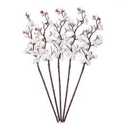 Decorative Flowers 5 Pcs Office Decoration Wedding Cherry Home Decor Fake Plum Blossom Artificial Accents