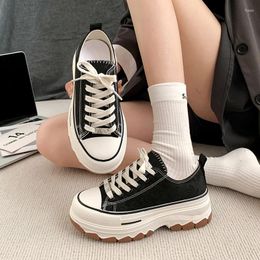 Casual Shoes Designer Women 2024 Autumn Women's Platform Sneakers Korean Fashion Student Sports Canvas Zapatos De Mujer