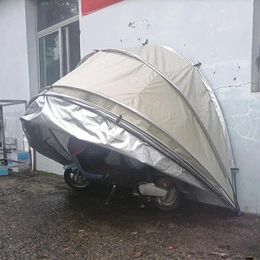 Tents And Shelters Portable Cover Easy Access Motorcycle Tent Permanently Instal On Wall Or Fence Bicycle Space-saving Storage