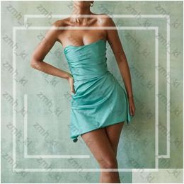 Designer Dress Basic Casual Satin Bodycon Mini Dress Women High Quality Party Strapless House Of Cb Dress Sexy Celebrity Club Drop Delivery Apparel Womens 226