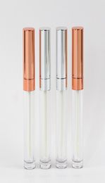 Round Rose Gold Silver 65ml Empty Lip Gloss Tubes Container Whole Private Label Lipgloss Tube Packaging Plastic Cosmetic Lips3535014