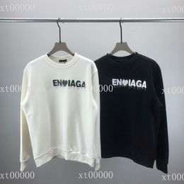 Early spring 2022 new hoodie Colour block letter logo Short Sleeve Tee double strand fine cotton fabric black and white 554 287n