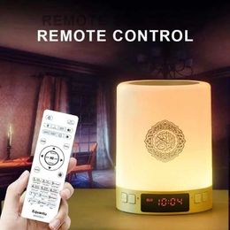 Portable Speakers AZAN Clock Speaker Portable Islamic Quran Night Light Gift 16G Memory Card Mp3 Bluetooth Quran Veilleuse Quran Speaker J240505