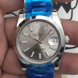 Designer Watch reloj watches AAA Mechanical Watch Lao Jia Log Light White Light Grey Single Calendar Steel Strip Fully Automatic Mechanical Watch rz10 Machine