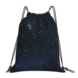 Backpack Under The Stars Backpacks Multi-function Portable Drawstring Bags Bundle Pocket Shoes Bag Book For Man Woman