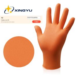 Gloves Nitrile Gloves 8mil Heavy Duty Gloves 100% Nitrile Nonslip Waterproof Powder Free Mechanical Auto Repair Laboratory Gloves