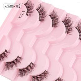 False Eyelashes Fake 10 Pairs Half Lashes Cat Eye Natural Long Fluffy 3D Mink Handmade Make Up Tools Maquillaje Faux Cils